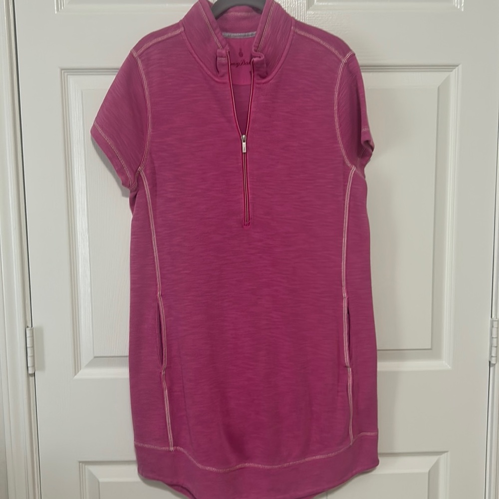 Tommy Bahama short sleeve sweatshirt dress Large